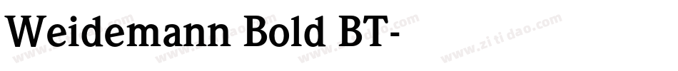 Weidemann Bold BT字体转换